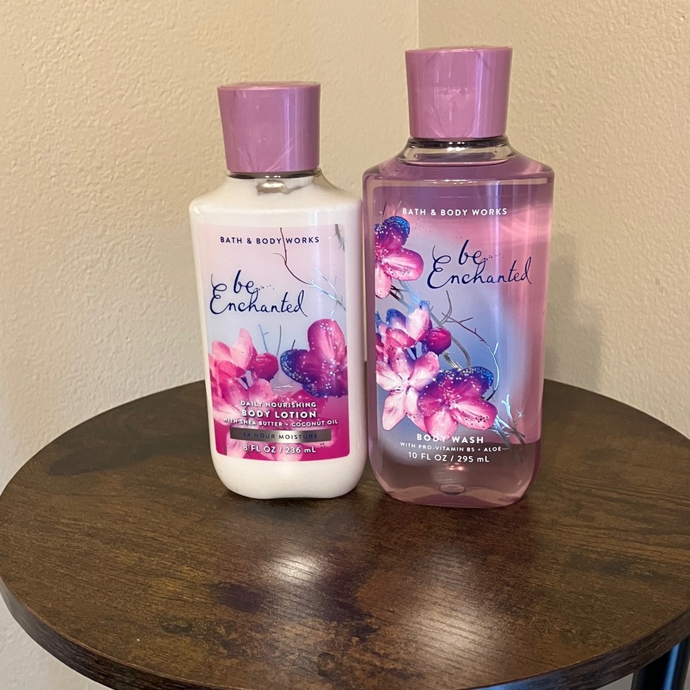 Bath & Body Works Be Enchanted Pink Body Wash & Lotion Duo